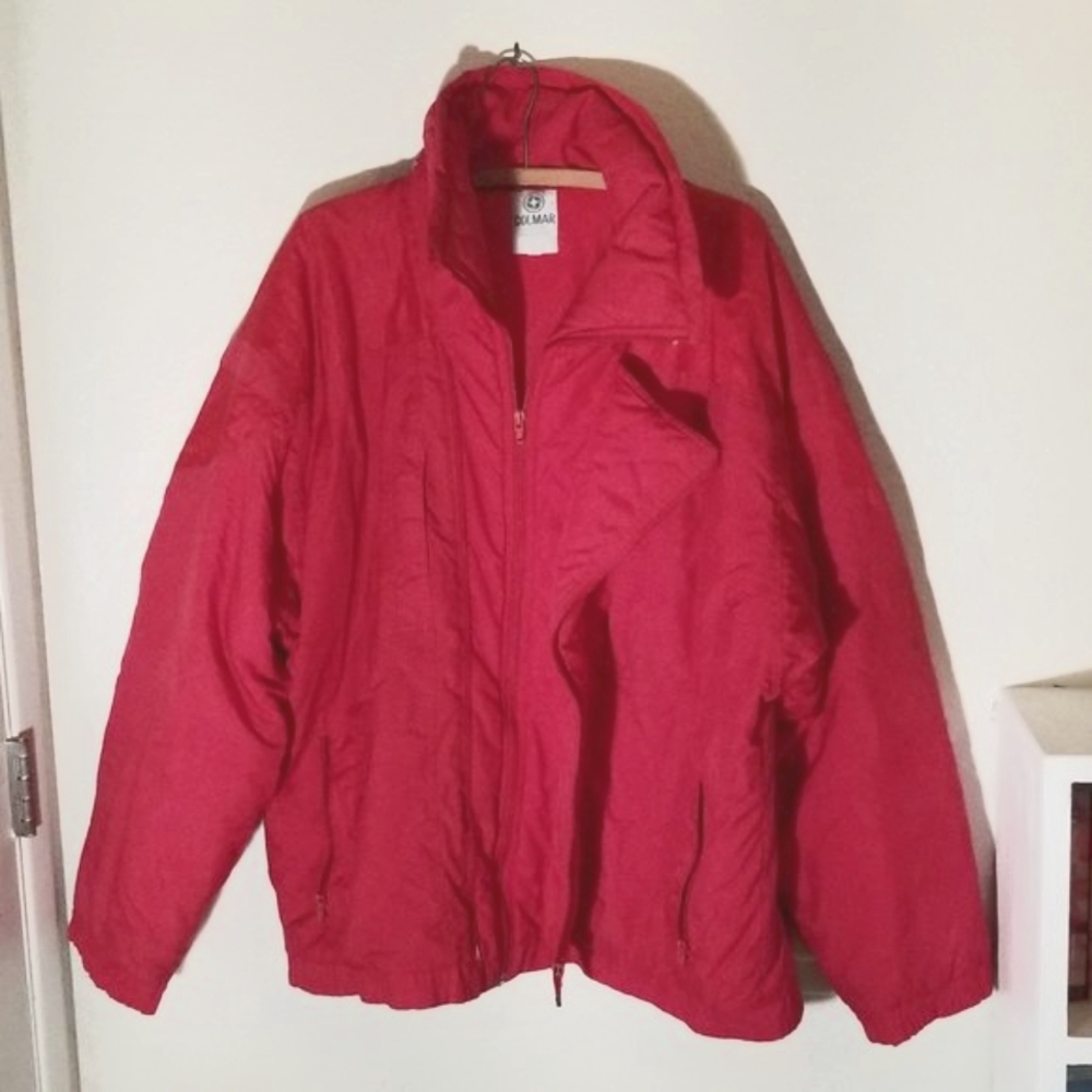 Vintage COLMAR Sportswear Mens Ski Jacket LARGE Size 52 Zip Hood Red